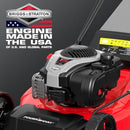 POWERSMART 21" 3-IN-1 GAS PUSH LAWN MOWER 140CC 6 HEIGHT LEVELS - BLACK/RED - Like New