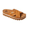 REEF Cushion Bloom Hi Women's Sandal, Vegan Leather X Strap, Arch Support - Like New