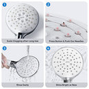 Watersong 3-spray Shower Head, 78" Hose, WS-AU054103 - White - Like New