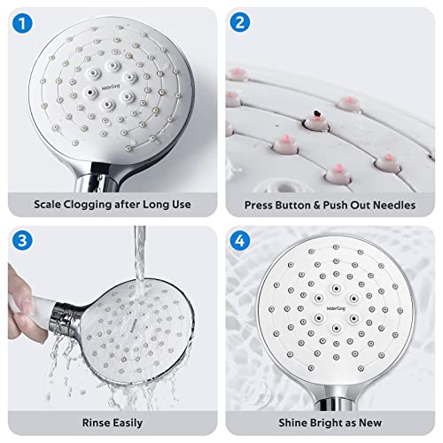 Watersong 3-spray Shower Head, 78" Hose, WS-AU054103 - White - Like New
