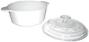 CorningWare Pyroceram Casserole Dish Glass Lid Round 2.4Qt 2.25L, (3432) - White - Like New