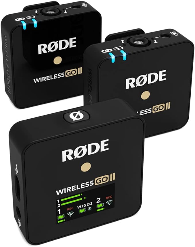 RODE Wireless Go II Dual Channel System Built-in Microphones RODEWIGOII - Black - Like New