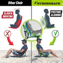 STRONGBACK LOW GRAVITY RECLINER BEACH LUMBAR SUPPORT 400LCH-BKGR-2.0 - BLACK - Like New