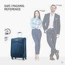 SAMSONITE SOLYTE DLX SOFTSIDE EXPANDABLE WHEELS CHECKED-MEDIUM, 25" - MED BLUE - Brand New