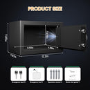 KARBEEN 0.5 CUB FIREPROOF SAFE BOX SMALL SAFE WITH DIGITAL KEYPAD - BLACK - Like New