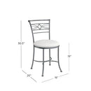 Hillsdale Furniture Dutton Metal Vanity Stool B07SQBM45T - Brand New