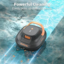 CoasTeering Cordless Robotic Pool Vacuum Cleaner, 2025 Upgrade - Black/Orange - Like New