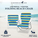 CARIBBEAN JOE Folding Beach Chair 1 Position Lightweight and Portable - Like New