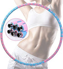 NNC Weighted Hula Hoop 6 Sections Detachable Design Exercise Hula Hoop - Pink - Brand New