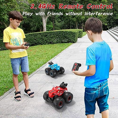 KIDCIA REMOTE CONTROL DINOSAUR CAR, 2.4GHZ, MONSTER, 2 BATTERIES - RED Like New