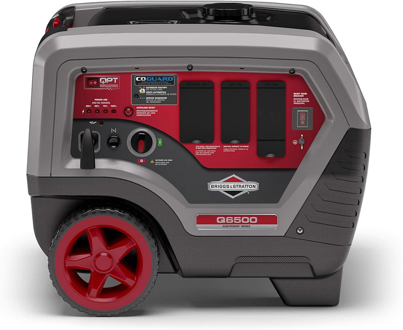 Briggs & Stratton Q6500 Quiet Power Series Inverter Generator 6500W - GRAY/RED - Like New