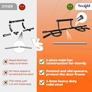 YES4ALL HEAVY DUTY WALL MOUNTED PULL UP BAR MULTI GRIP JLK2 - BLACK - Like New