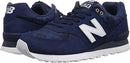 NEW BALANCE 574 MEN SNEAKER SUEDE CAMO PRINT SIZE 9.5 ML574 PAC BLUE - Like New