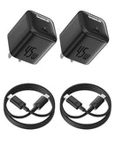 BASEUS 45W USB C Charger Block, 2 Pack PPS Fast Charger Type C CCGAN45SECS-2PK - Like New