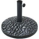 Sunnydaze 18-Inch Diameter Pebble Texture Resin Umbrella Base - Gray - Like New