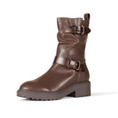 AEWM40193F24 Amazon Essentials Women's Mid Calf Cropped Biker Boot, 8.5 - Brand New