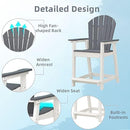 OTSUN OUTDOOR TALL ADIRONDACK CHAIRS - LIGHT GRAY/WHITE - Like New