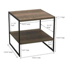 Household Essentials Square Wooden Side Table/End Table With Storage Shelf - Brand New