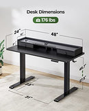 TOTNZ Electric Standing Desk with Dual Drawers, 48 x 24 Inches - Black - Like New