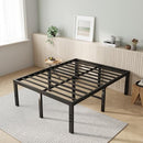 NOVILLA BED FRAME QUEEN SIZE 18" SIMPLICITY METAL PLATFORM QUEEN BED FRAME - Like New