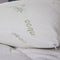 Bamboo Memory Foam Pillow with Removable Cover - White/Green Accents - King Like New