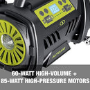 Auto Joe Hybrid 12-Volt/110-Volt AC Tire Inflator ATJ-AIR1-HYB - BLACK/GREEN - Like New