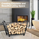 Habit Garden Indoor Outdoor Firewood Rack Small Log Holder - Black - Like New