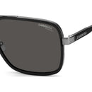 CARRERA METAL RECTANGLE DARK RUTHENIUM BLACK FRAME GRAY POLARIZED 58-18-140 - Like New