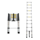 TELESCOPING LADDER 10.5FT ALUMINUM ALLOY FOLDING HEAVY DUTY 300LBS LOAD,ALUMINUM - Like New