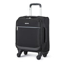 AMAZON BASICS LUGGAGE, 18 SMALL SOFTSIDE CARRY-ON 360-VALUE WHEELS - BLACK - Brand New
