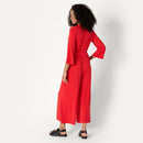 AMAZON ESSENTIALS WOMEN'S WIDE-LEG JUMPSUIT SIZE L BRIGHT POPPY RED - Brand New