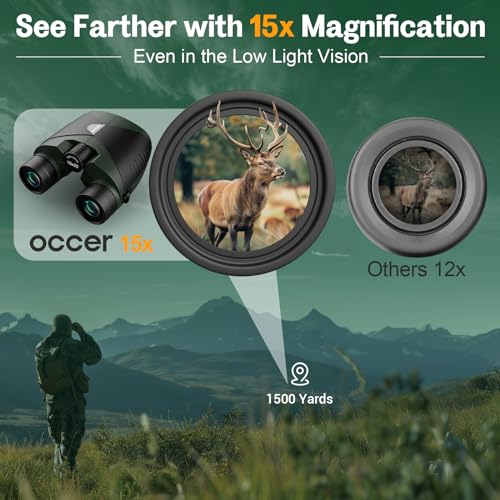 OCCER 15x30 Compact Binoculars Coastal Gear Adult Binoculars Compact Powerful - Like New
