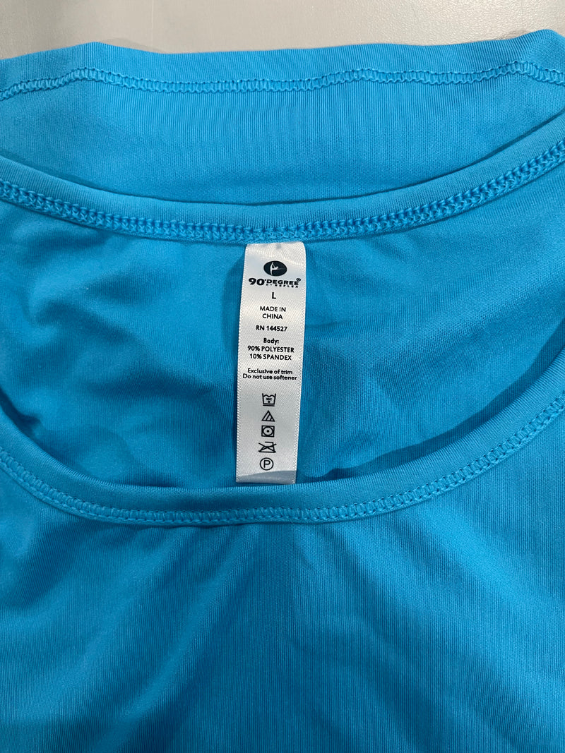 90 DEGREE BY REFLEX WOMEN TECH TANK TOP - SIZE: WOMEN L - BLUE JEWEL - Brand New