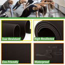 VEVOR WAKEMAN LARGE YOGA MAT 6’X4’ 8MM THICK NON-SLIP WIDE EXERCISE MAT - BLACK - Brand New