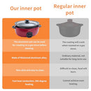 EAMOMENT NON STICK POT ALUMINUM 6.5QT SLOW COOKER MAKES YOUR FOOD - RED - Like New