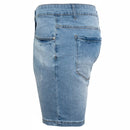 GALAXY BY HARVIC BLU ROCK DEMIN MEN’S JEAN SHORTS - SIZE: MEN 34 - LIGHT BLUE - Brand New