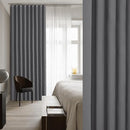 NICETOWN BLACKOUT CURTAINS 80 IN LONG THERMAL INSULATED SLIDING DOOR - GRAY - Like New