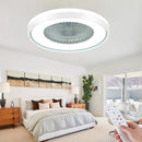 HUMHOLD 24" LOW PROFILE CEILING FAN DIMMABLE LIGHT REMOTE/APP CONTROL - WHITE - Like New
