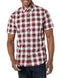 AMAZON ESSENTIALS MEN'S SLIM-FIT POPLIN SHIRT - SIZE: MEN M - RED CHECKED - Brand New