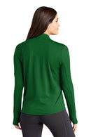 NIKE LADIES' DRY ELEMENT 1/2 ZIP PULLOVER - 2XL - DARKGREEN/WHITE - Like New