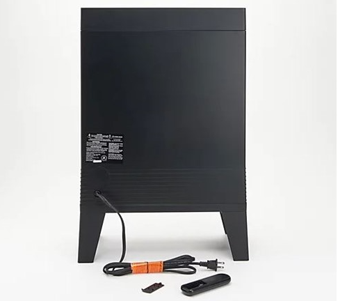 LIVING GLOW 3D VIEW STOVE HEATER & REALISTIC FLAME WITH REMOTE - BLACK - Like New