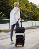 LOVEVOOK CARRY ON LUGGAGE 22X14X9 AIRLINE APPROVED 20 INCH WHEELS BLACK/WHITE - Like New
