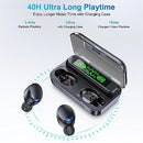 BMHOLU WIRELESS EARBUDS LARGE CHARGING CASE AND PHONE CHARGING FUNCTION BLACK Like New