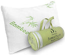 DreamField Linen Memory Foam Bamboo Pillow Queen Size -White/Green - Like New