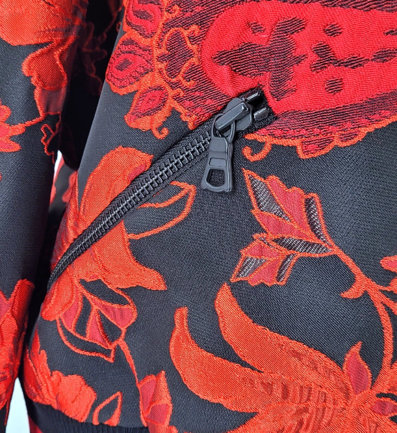 ALICE + OLIVIA LONNIE BOMBER JACKET - SIZE: WOMEN S - RED/BLACK - Brand New