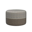 S&L HOMES POUF OTTOMAN 100% JUTE BRAIDED FOOTREST IVORY 18"x18"x12" - Like New