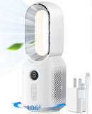 LET'ME DESK FAN 106° OSCILLATING BLADELESS 3 SPEEDS 13" F8 - WHITE/GRAY - Like New