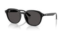 RB4459D RAY-BAN UNISEX SQUARE SUNGLASSES - BLACK/DARK GREY - Like New