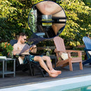 NVLYWOOD FOLDING ADIRONDACK CHAIR, EXTENDED ERGONOMIC BACKREST, CUP HOLDER - Like New