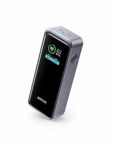 ANKER PRIME POWER BANK 12,000 MAH 2-PORT PORTABLE CHARGER 130W A1335 - BLACK - Like New
